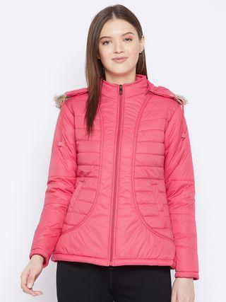 Women's Winter Wear Solid Parka Jacket